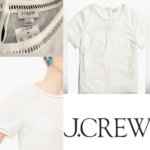 NWT J. Crew Ivory Day to Night Top - Picture 1 of 7